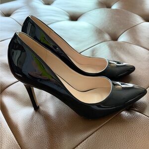 June in Love Women's Black Patent Pointed-Toe High Heels 7.5 EUC